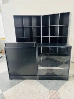 Balcão caixa c/ vitrine + kit Colmeia MDF 
