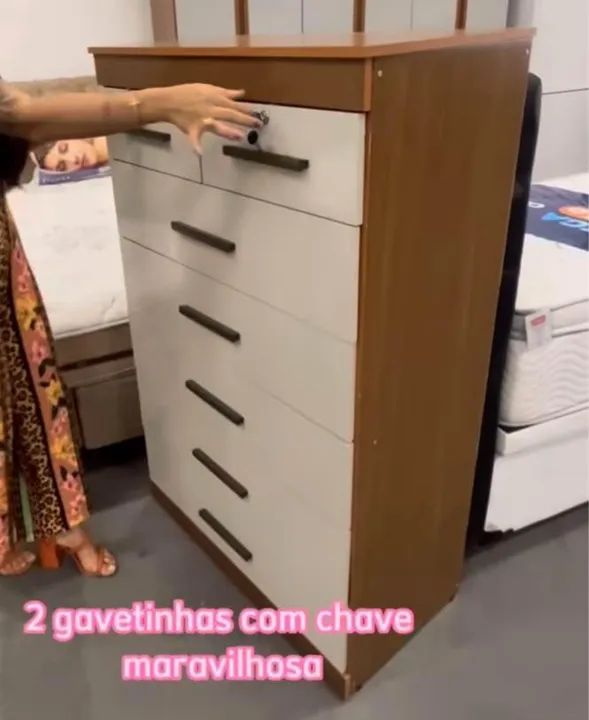 Cômoda 7 gavetas com chave / entrega imediata 