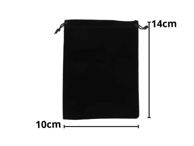 5 Unidades Saquinho de Veludo para Joias Presente 10x14cm Preto - Foto 3