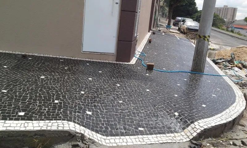 Calçada Portuguesa Preta - Foto 5