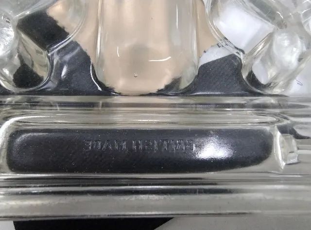 Antigo tinteiro ingles mesa porta lápis caneta vidro grosso - Foto 3