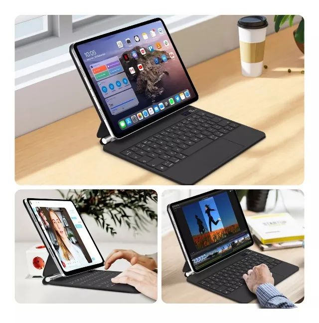 Capa Teclado Magic Keyboard P/ Ipad Pro 11'' Ipad Air 4 Ipad Air 5