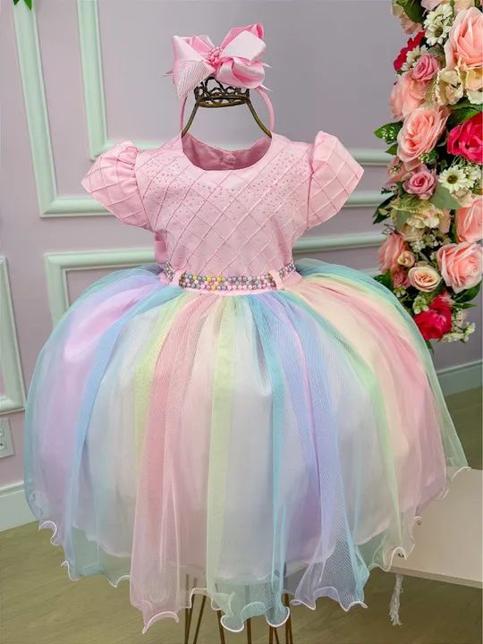 Vestidos de Festa Luxo para Bebês - 3 meses a 3 anos - Foto 2