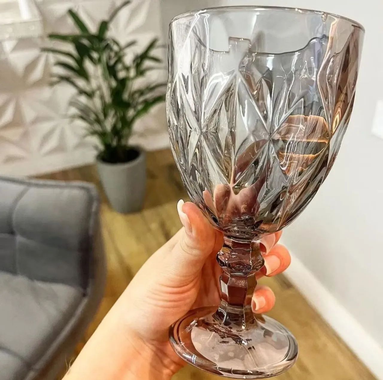 Jogo de 6 Taças de Vidro de 340ml - Decoração e Elegância - Foto 3