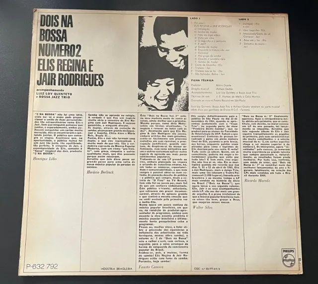 Lp Elis Regina e Jair Rodrigues - Dois na Bossa (volume 2) - Foto 2