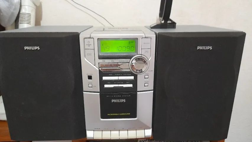 Micro System Philips MC-10 Rádio Vintage Raro e Muito Bom Estado "no estado"