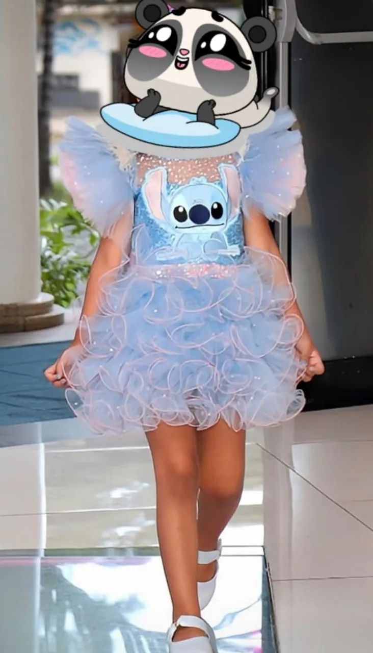 Vestido Infantil Stitch 