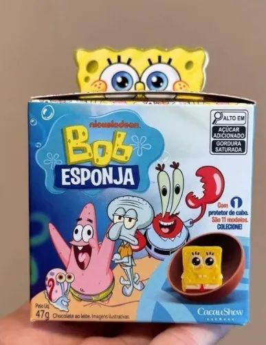 Casa do Lula Molusco: Caixa Surpresa Bob Esponja Cacau Show - Pronta Entrega! - Foto 4