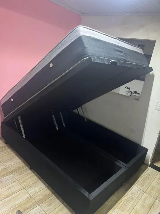 Cama Box de casal nova, com espuma de alta qualidade  - Foto 6