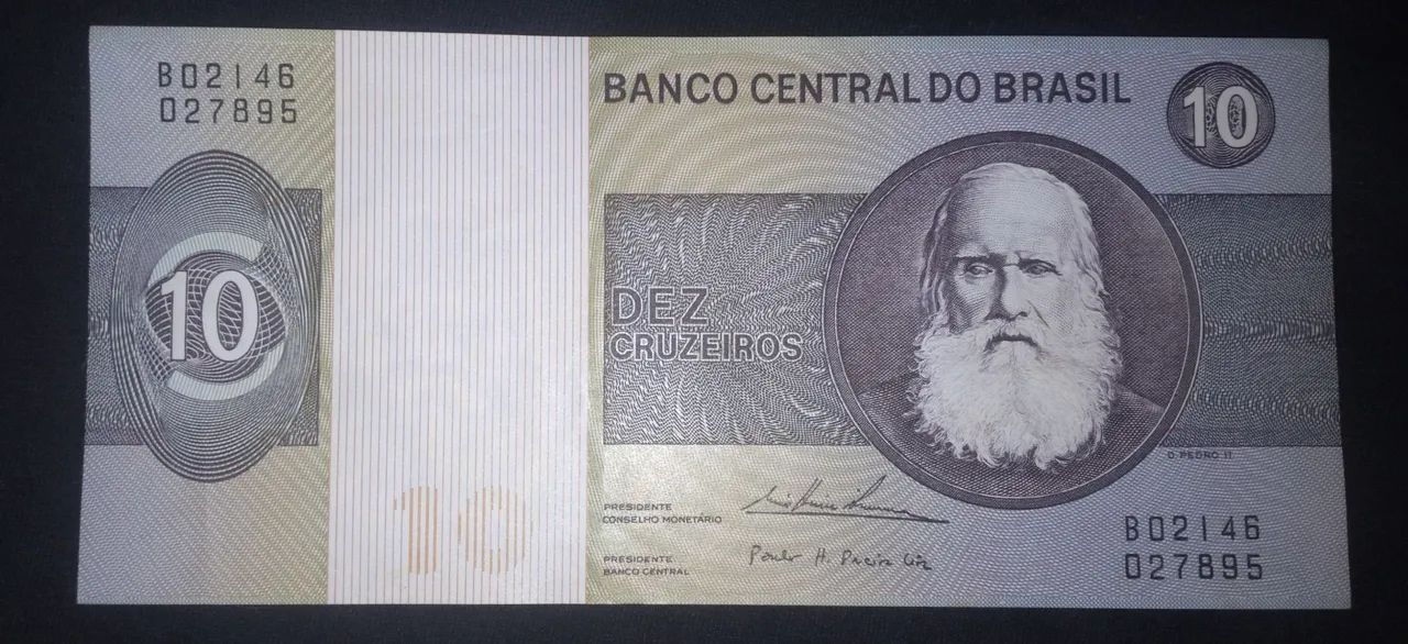 Cédula 10 cruzeiros (Dom Pedro II) FE- Série B02146