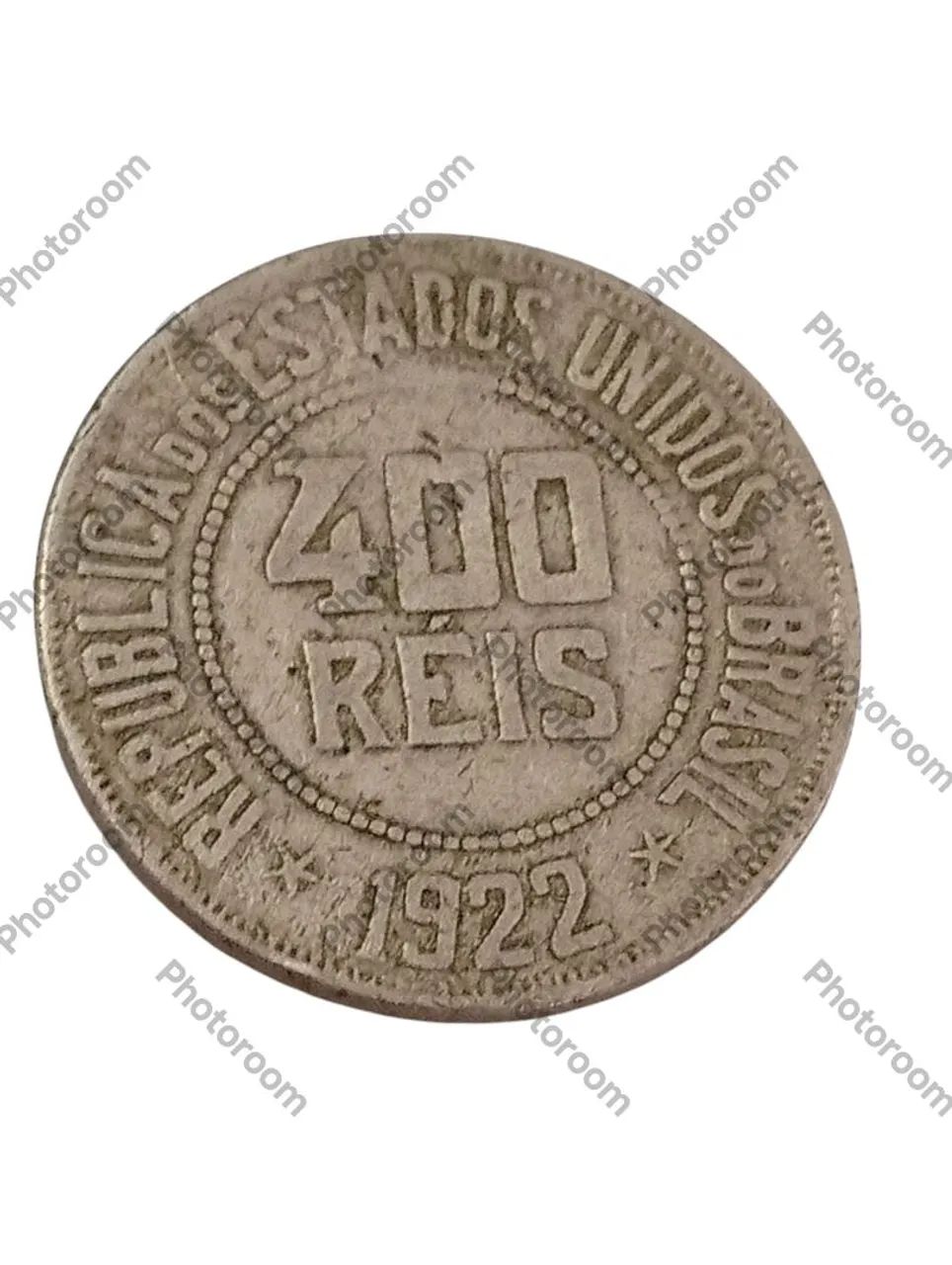 Moeda 400 Réis com defeito1922