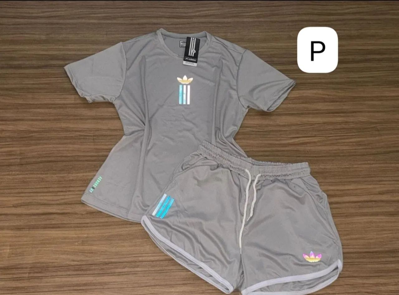 Conjunto Adidas feminino Vermelho - Foto 3