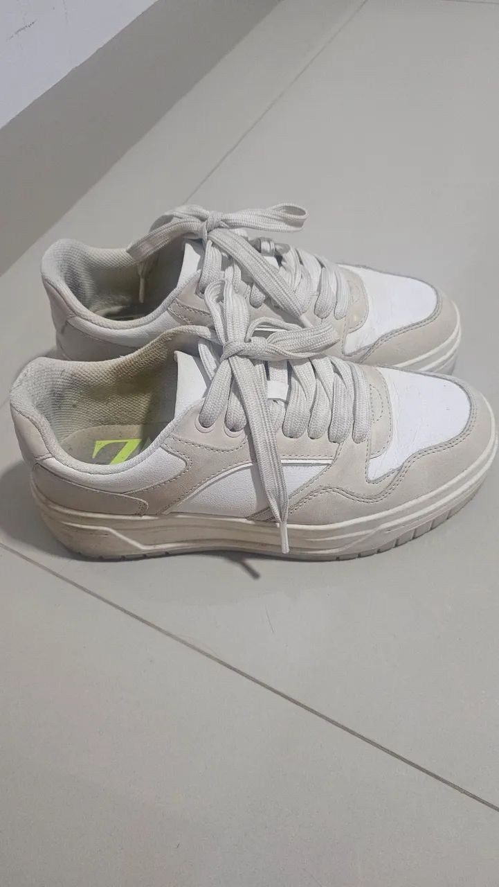 Tênis Casual Branco feminino - Foto 3