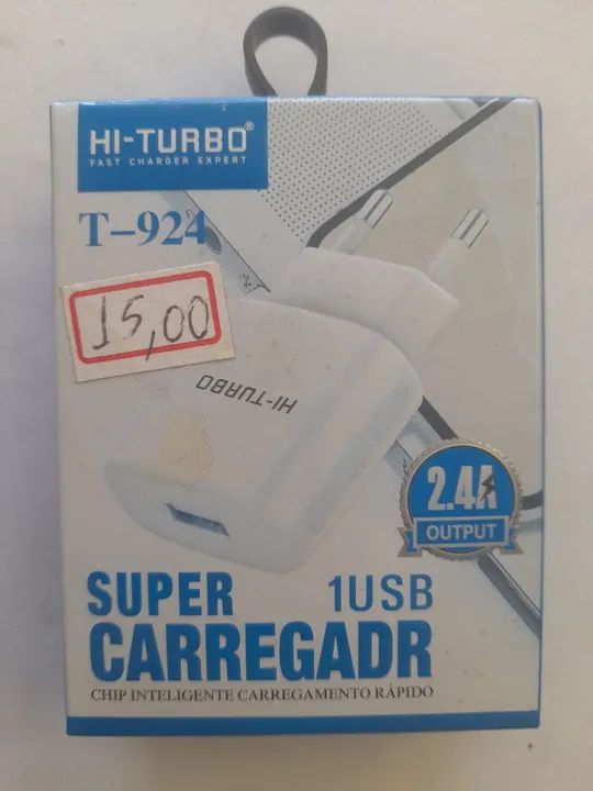 Carregador de Parede 1 USB 2.4A Hi-Turbo T-924