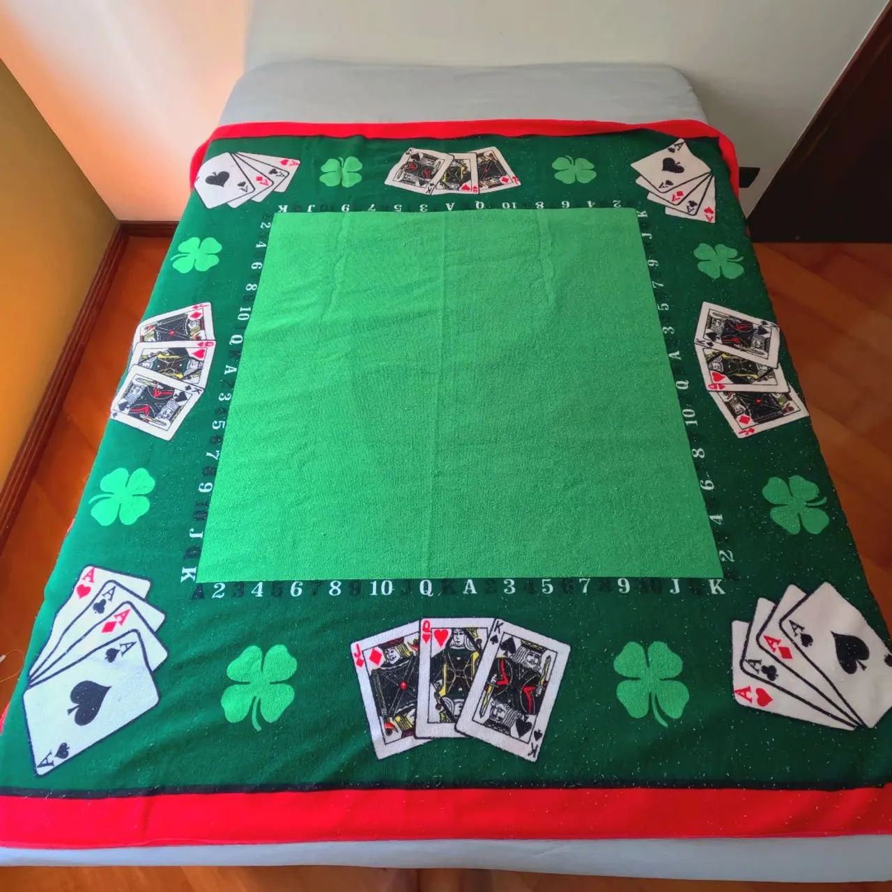 Toalha Mesa de Poker para Jogo de Cartas 1,5m x 1,5m