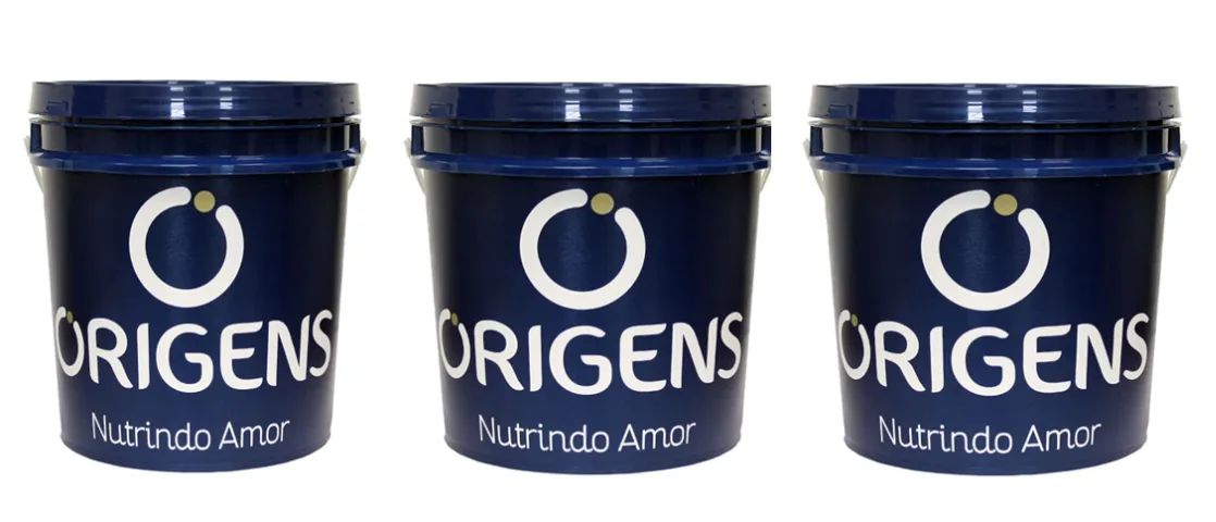 Balde Para Ração - Marca: Origens - 3 Unidades (Novos).