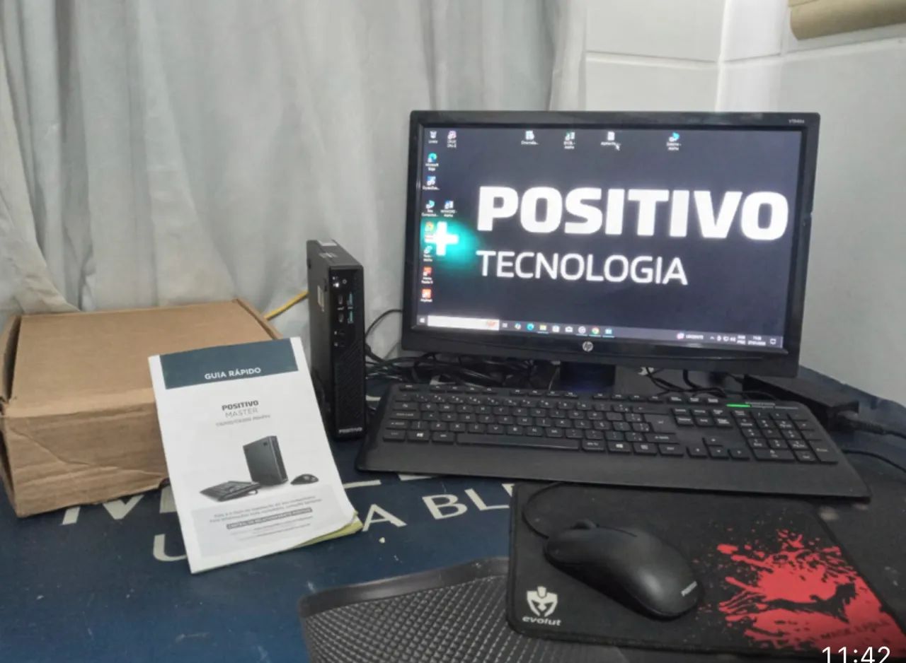 Mini pc Core i3 8100 8a geração 16 giga de memória ssd 240 giga monitor 19 polegadas 
