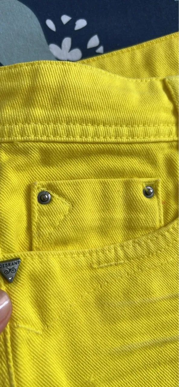 Saia Jeans Amarela  - Foto 4