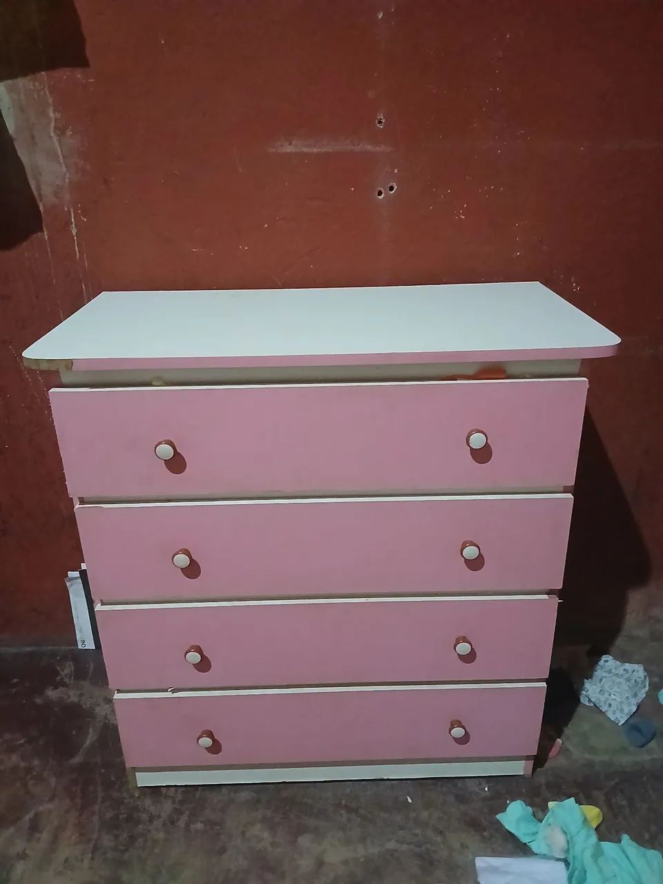Cômoda Rosa 4 Gavetas - Foto 3