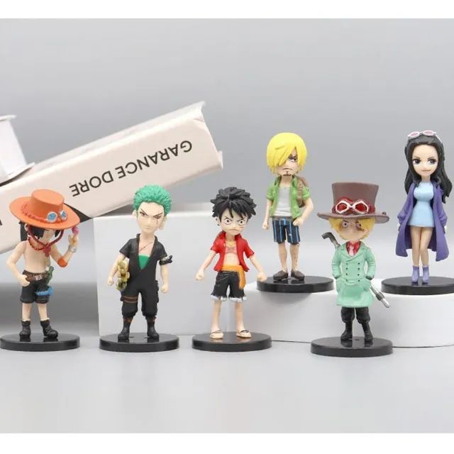 Bonecos Coleção One Piece Luffy Zoro Sabo Ace 6pcs - Foto 4