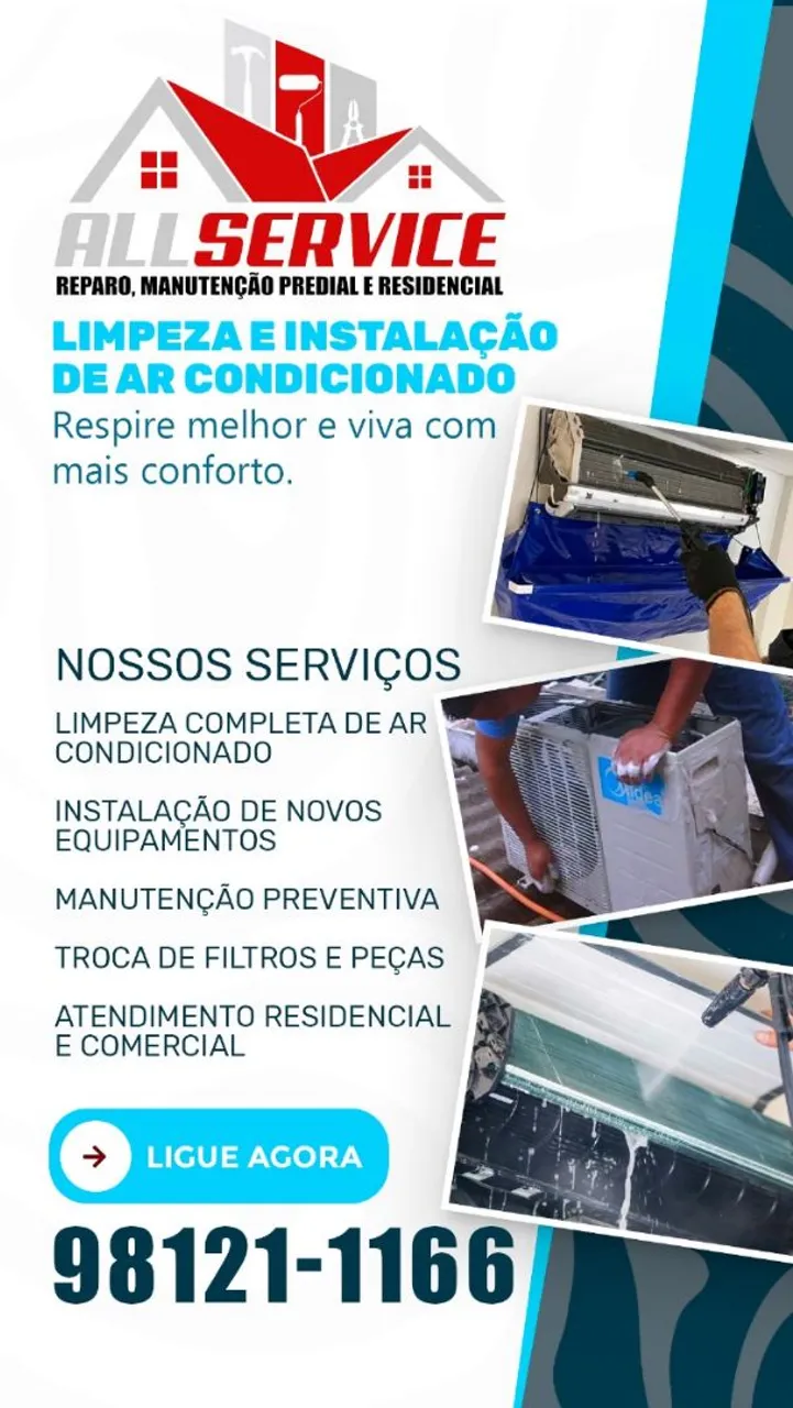 Limpeza e Instalação de Ar Condicionado - All Service