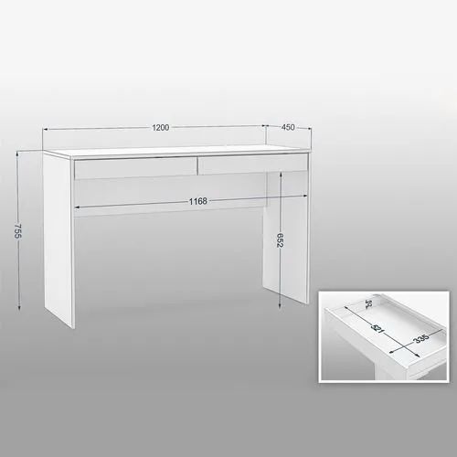 Mesa de Escritório Branca Moderna e Funcional - Foto 2