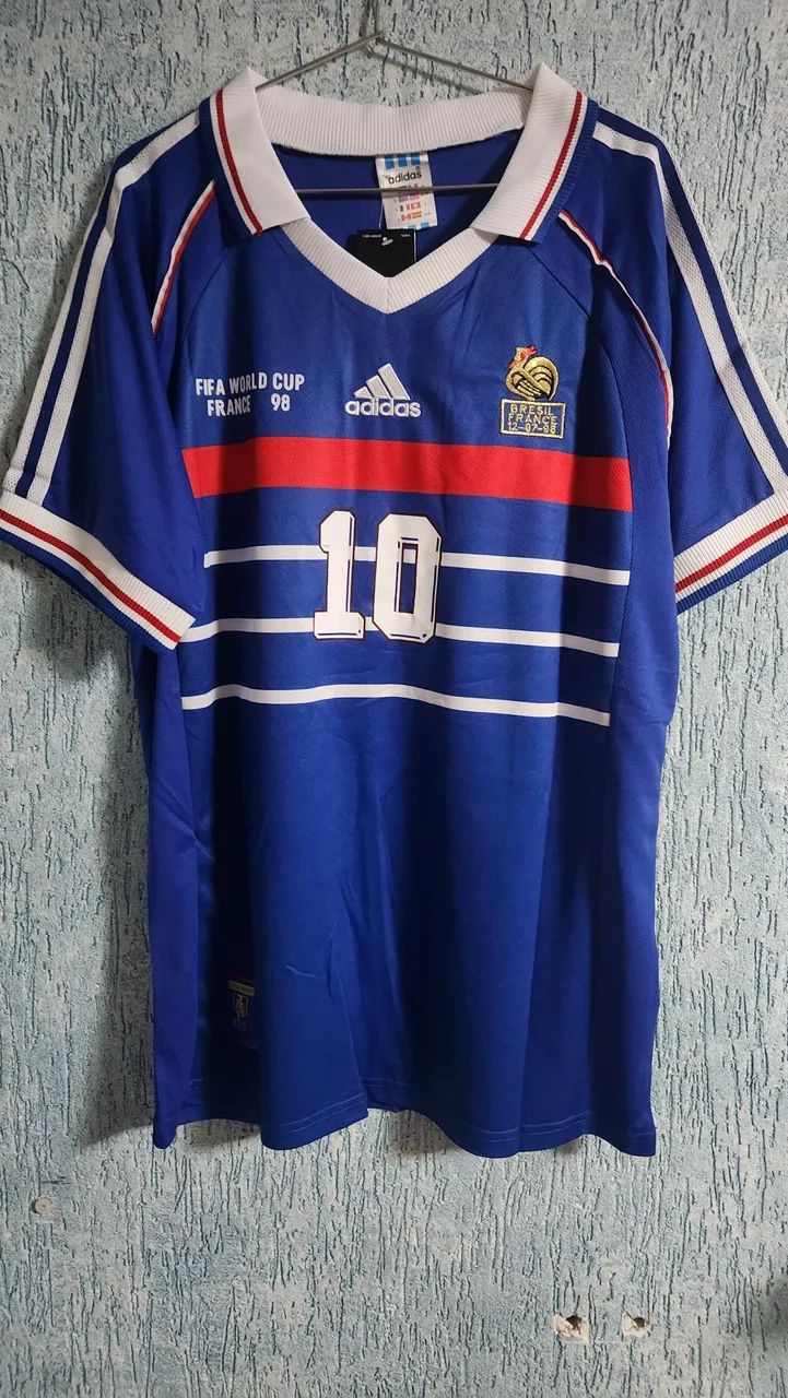 adidas 1998 FIFAワールドカップ シャツ 10 Camisa França 1998 Adidas Zidane numero 10 - Roupas - Jardim