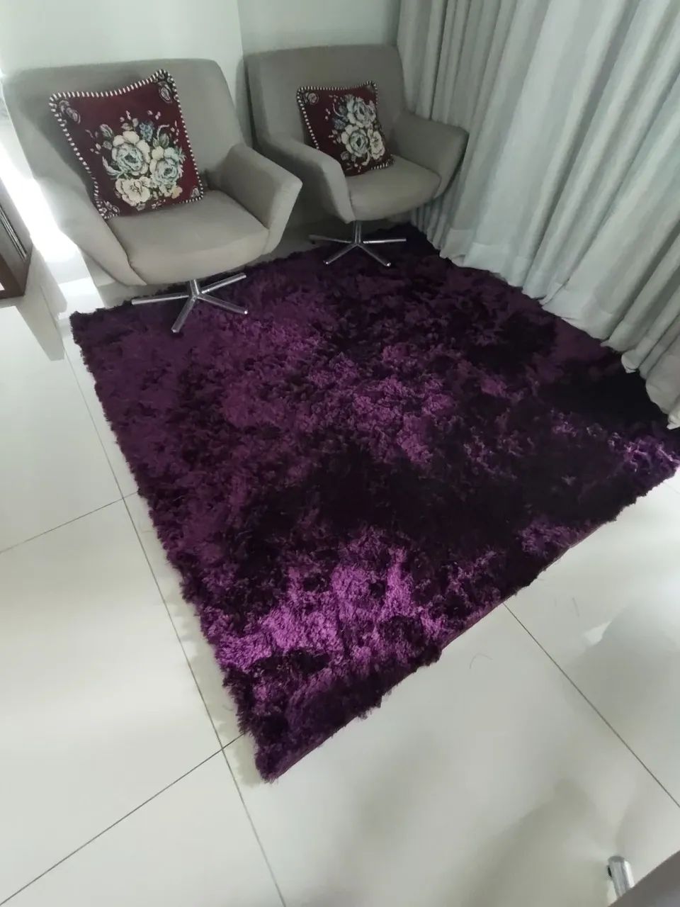 Tapetes Peludo uva para Sala