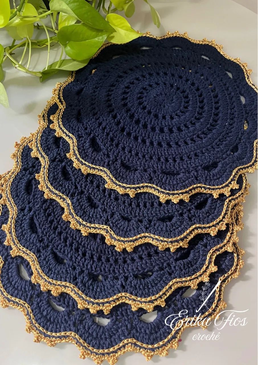 Jogo americano em crochê  - Foto 4