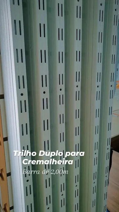 Trilho duplo cremalheira - branco 
