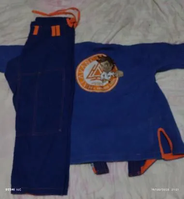 Kimono Infantil Azul e Laranja