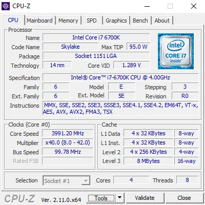 intel i7 6700k