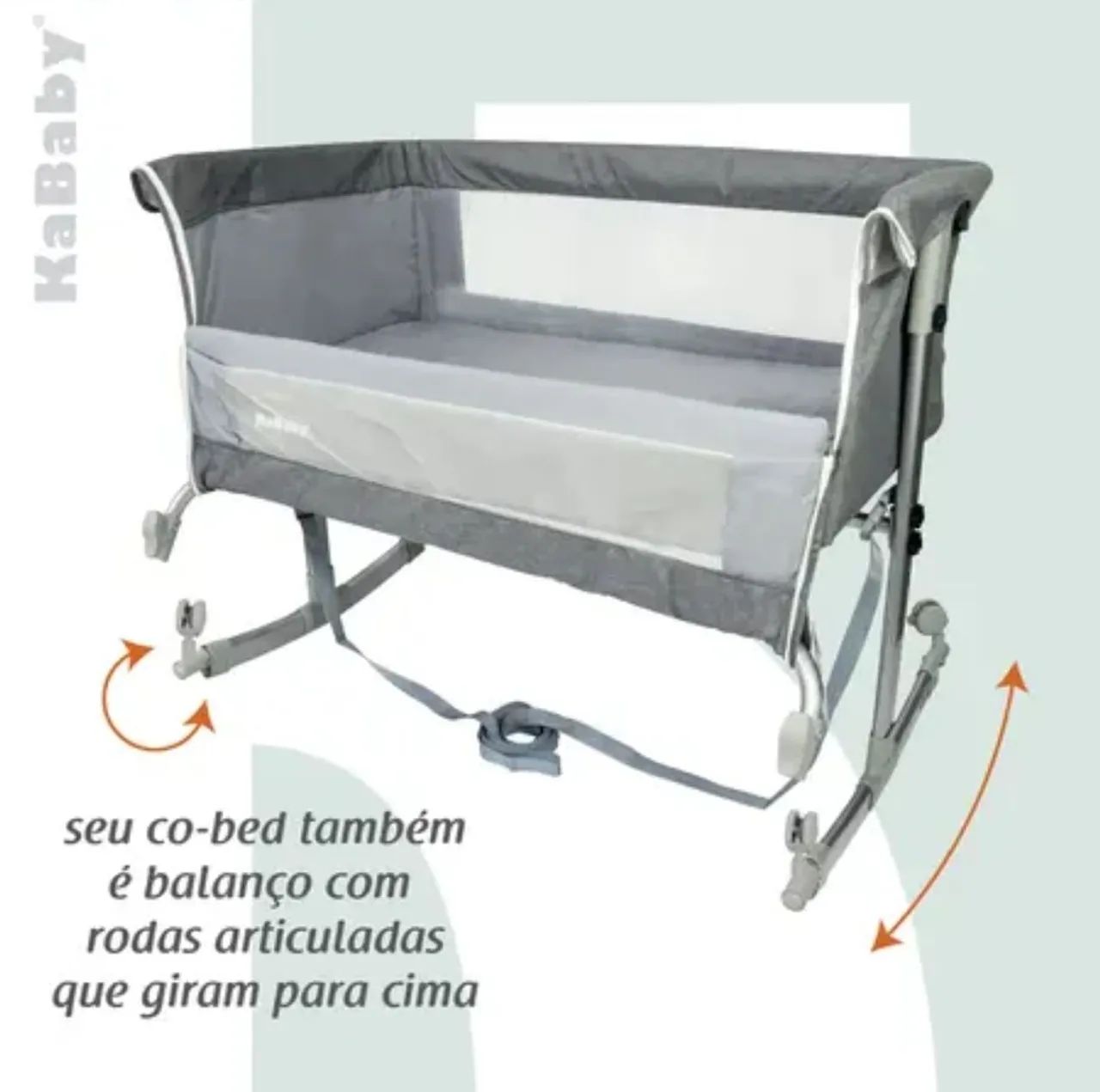 Berço portátil acoplado c/ função balanço  - Foto 4