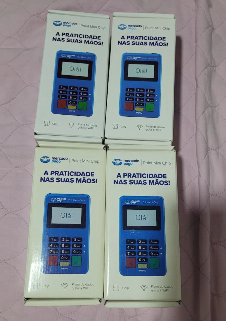 Máquina de Cartão Point Mini Chip Mercado Pago (kit com 4)