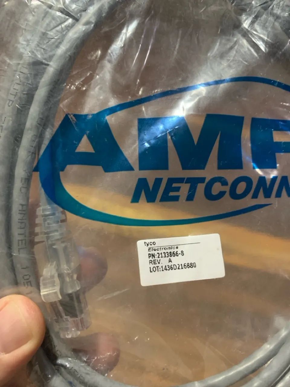 Cabo de Rede Patch Cord 2,5m AMP Cat5e - Novo