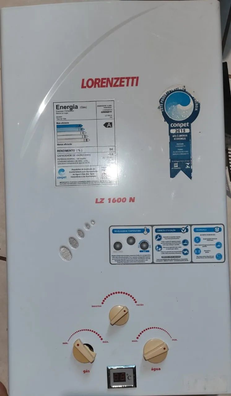 Aquecedor Gás Lorenzetti LZ 1600 N