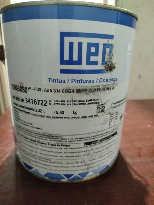 Tinta Epóxi Weg Cinza 00000 Componente A 3,62 L - Foto 3