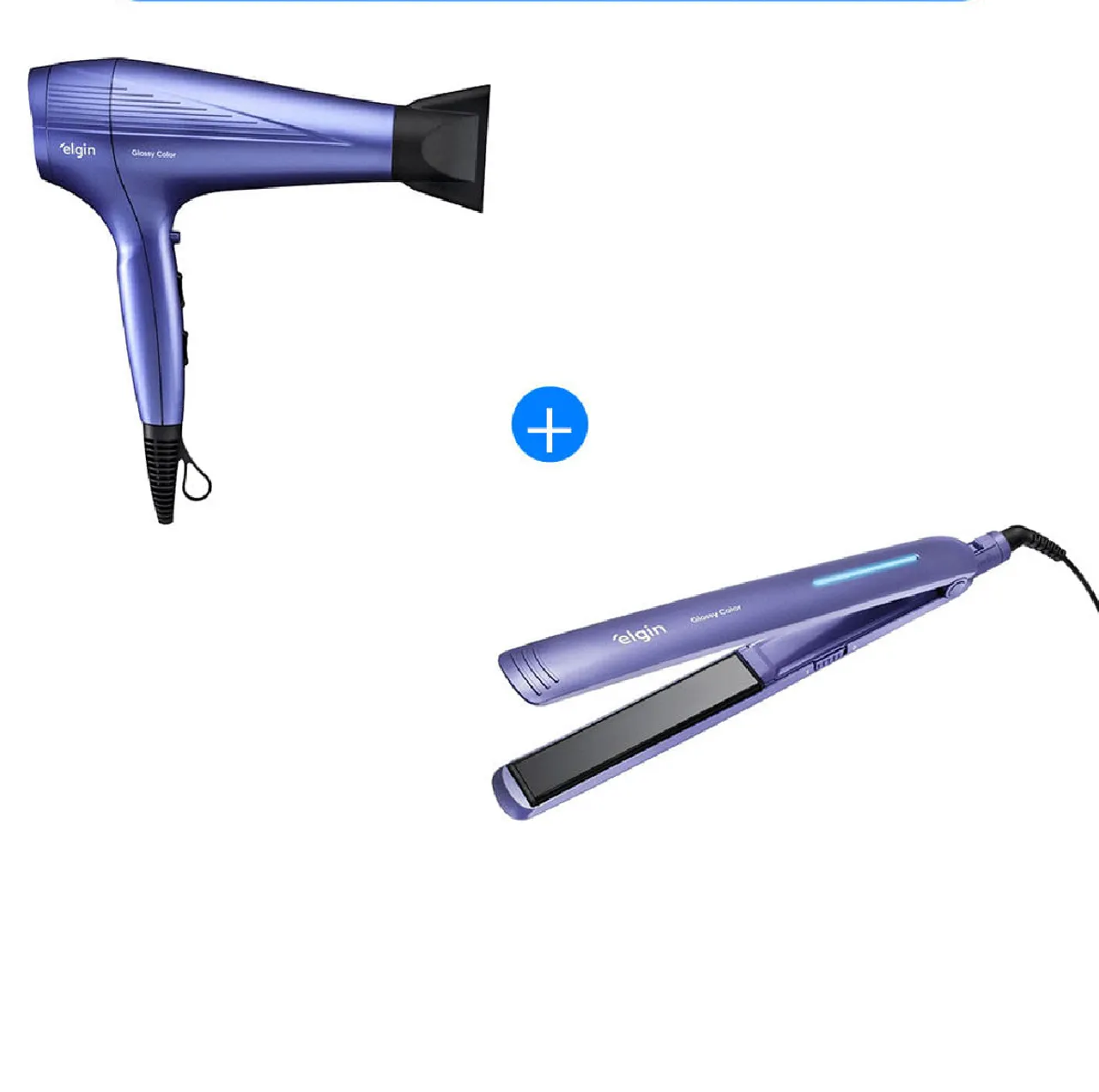 Kit Secador e Prancha Elgin Glossy Color