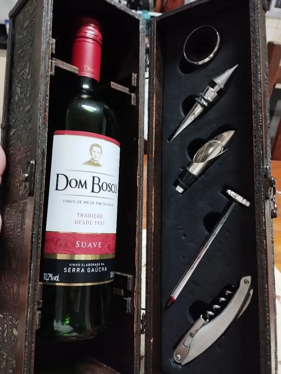 Porta Vinho Vintage com Acessórios (kit) - Foto 3
