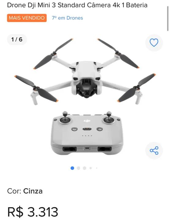 Drone DJI Mini 3 - usado 2x (parcelo) - Foto 2