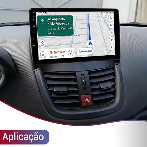 Moldura 9 Polegadas Peugeot 207 2006 À 2012 Preto Fosco - Foto 2