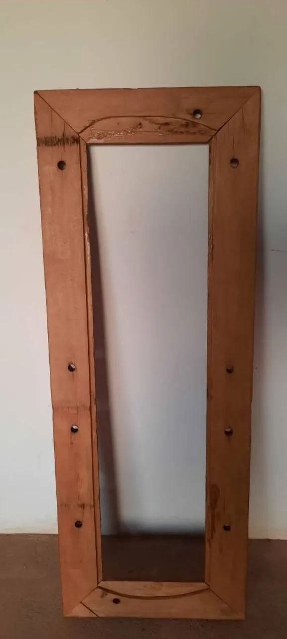Quadro de madeira rústico Moldura rustica para espelho 47x125 cm<br>Valor 100,00    - Foto 2
