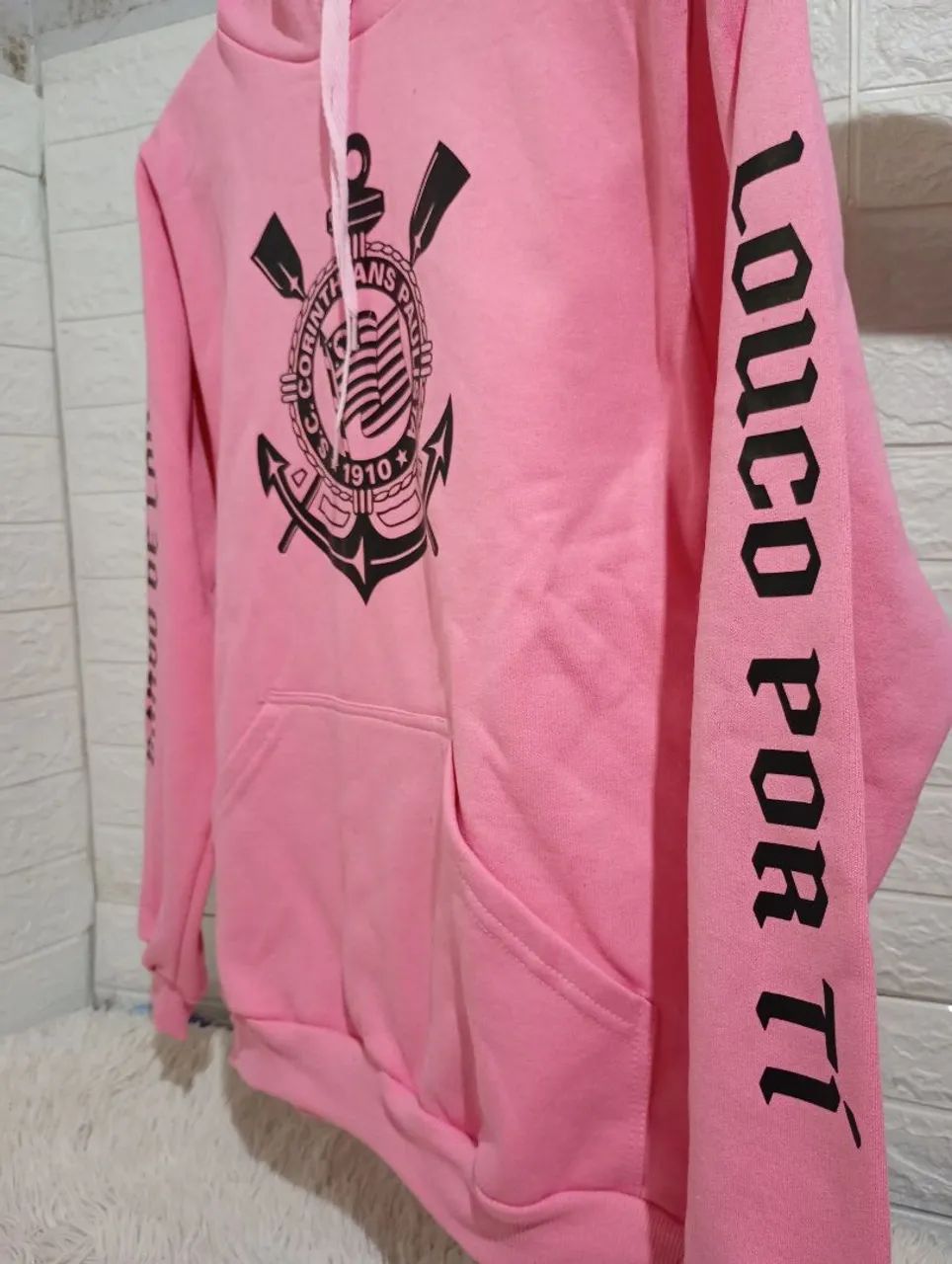 Moletom estampado do Corinthians Rosa - Foto 3