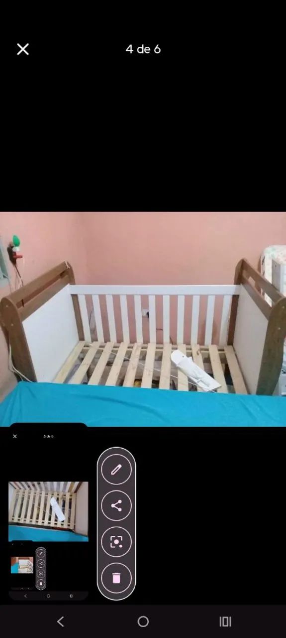 Berço americano que vira caminha  - Foto 3