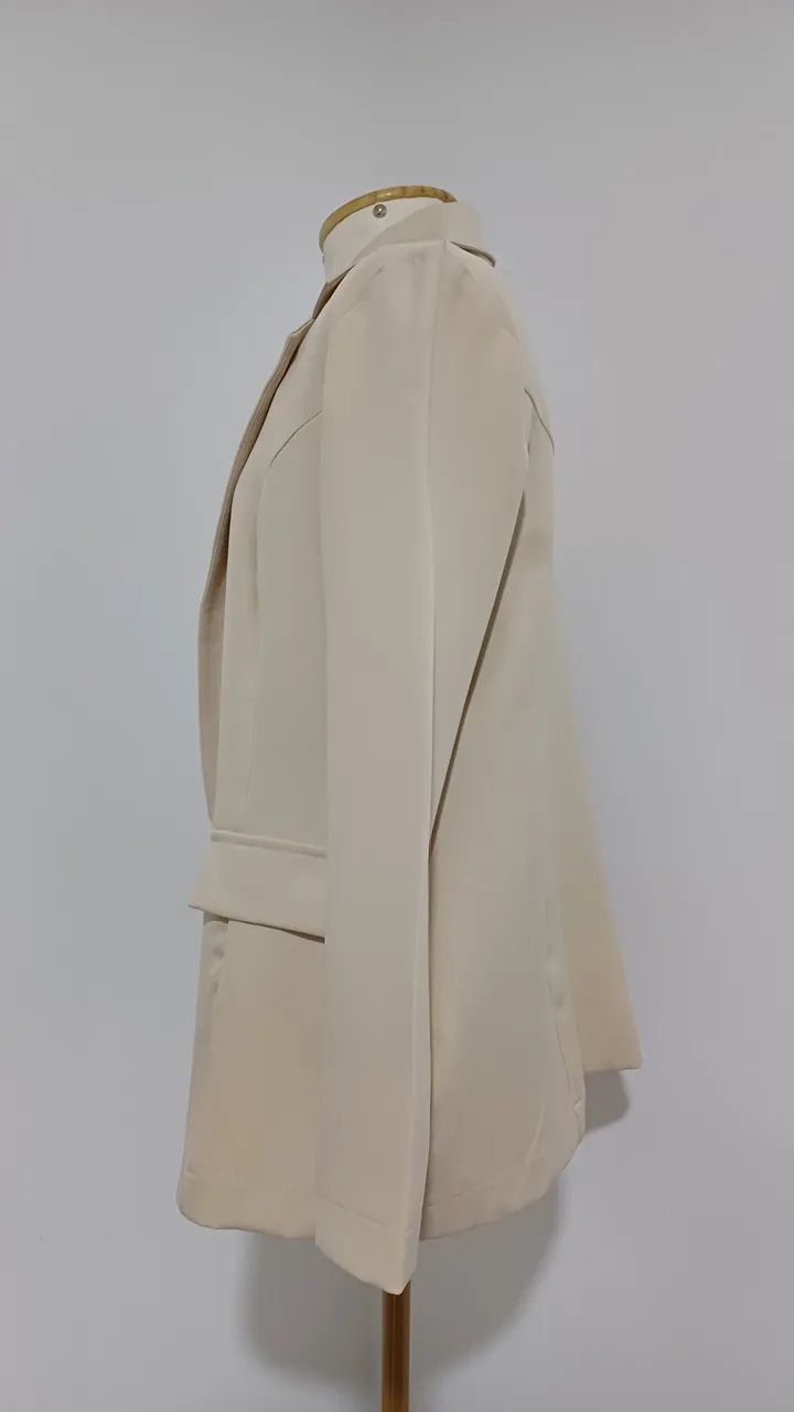 Blazer Feminino Bege Schooner tamanho M - Foto 2