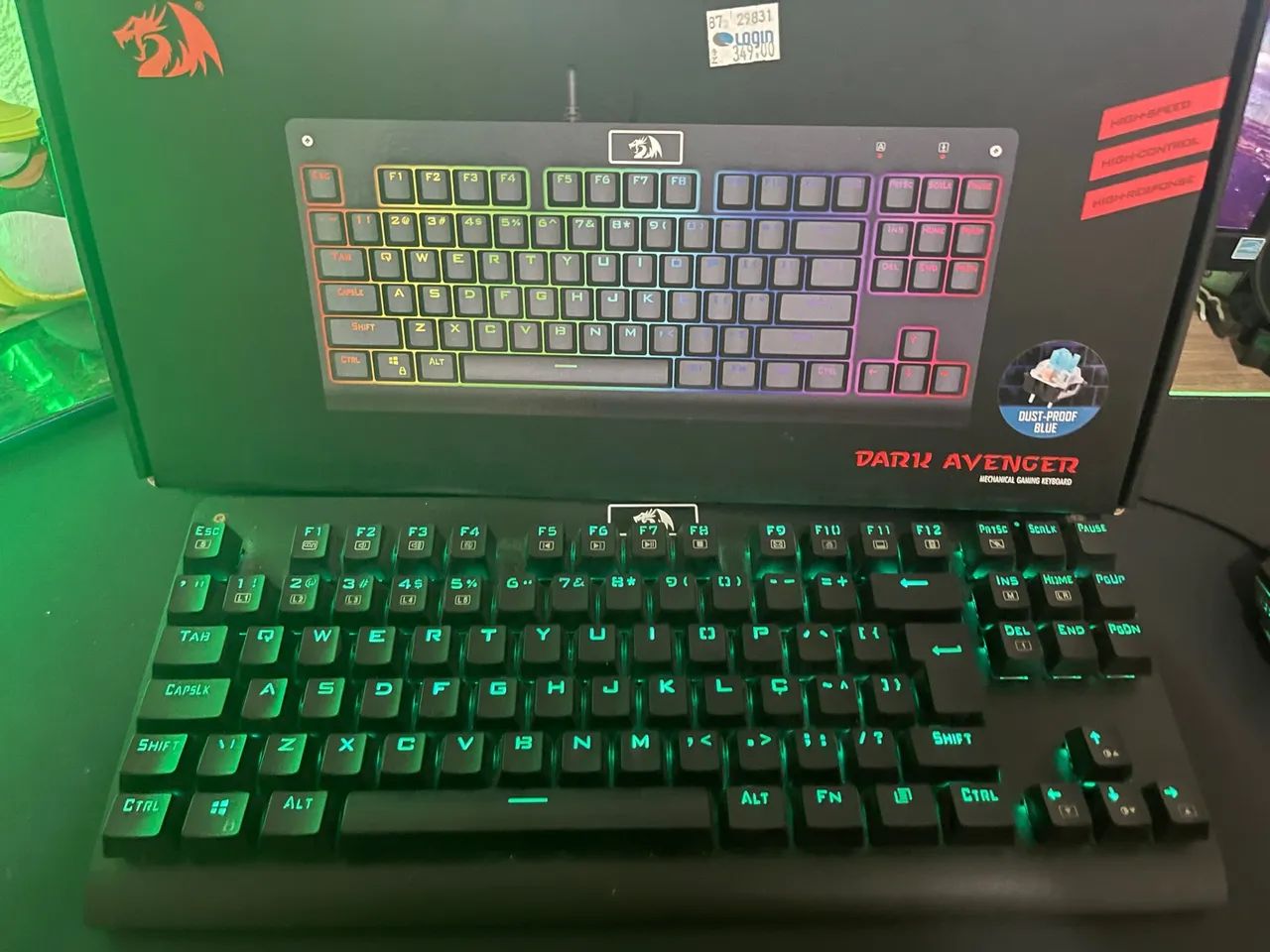 Teclado Gamer Dark Avenger switches blue - Foto 2