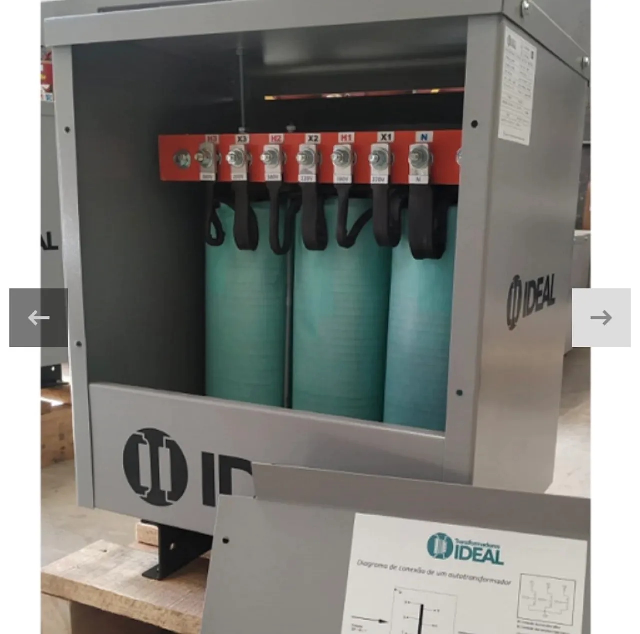 Transformador Auto Trafo a seco de 45 Kva - 220 - 380 Volts - trifásico - Ideal