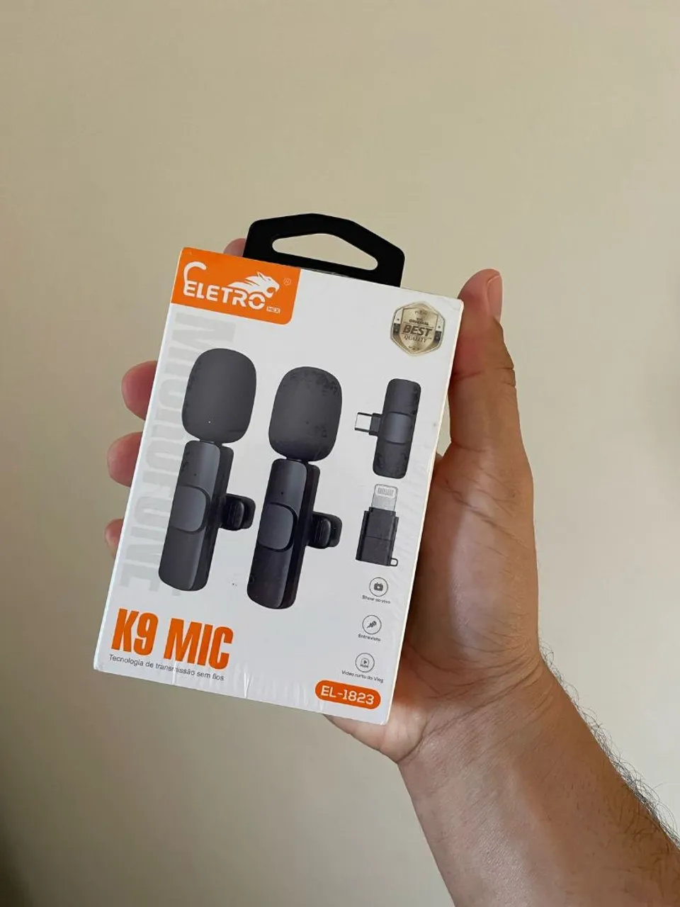 Microfone lapela duplo