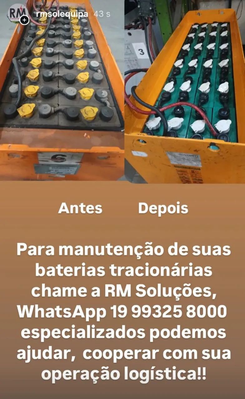 Baterias tracionárias para empilhadeiras elétricas 