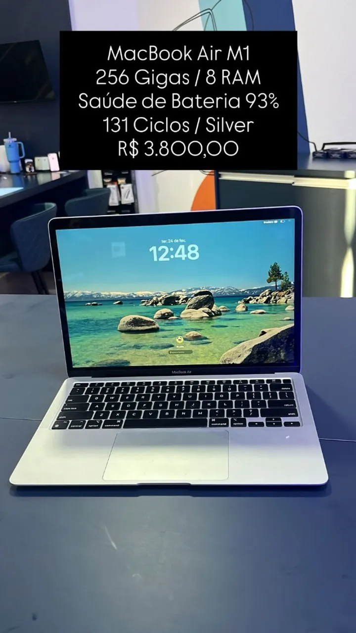 Macbook Air M1 , 13.3, 256 SSD, 8 Ram Dourado | Lacrado Novo